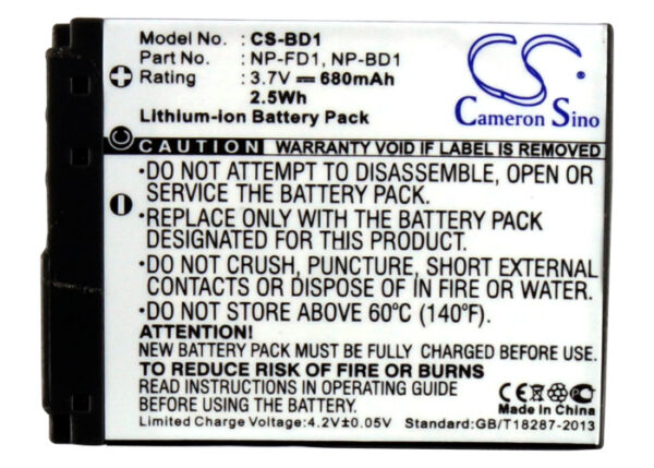 BATERIA SONY NP-BD1 NP-FD1