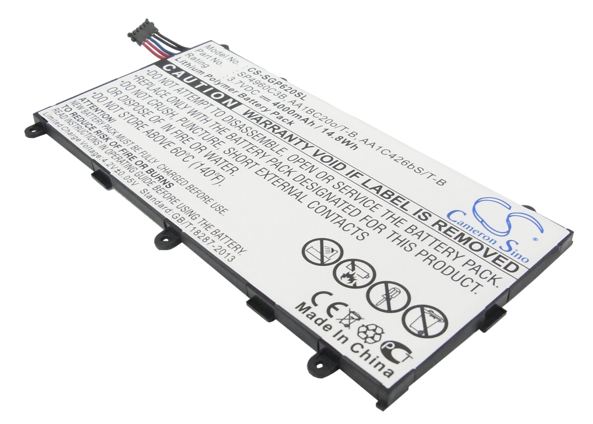 Reytric Sp4960c3b Battery Tablet Replacement Compatible Samsung Galaxy Tab 2 7 0 Gt P 3110 Gt P 3100 Gt P 3113 Gt P 6200 Gt P 6201 Gt P 6208 With Tools 3 7 V 4000 Mah