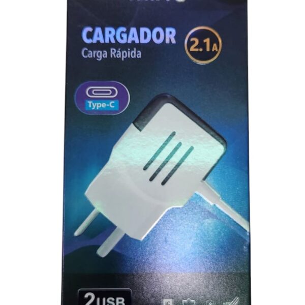 Cargador 220V tipo c 2.1a Ming