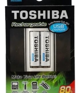 Cargador Usb De Pilas Ni-mh + 2 Aa 2000 Mah Toshiba