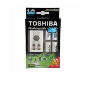 Cargador Usb De Pilas Ni-mh + 4 Aa 2000 Mah Toshiba