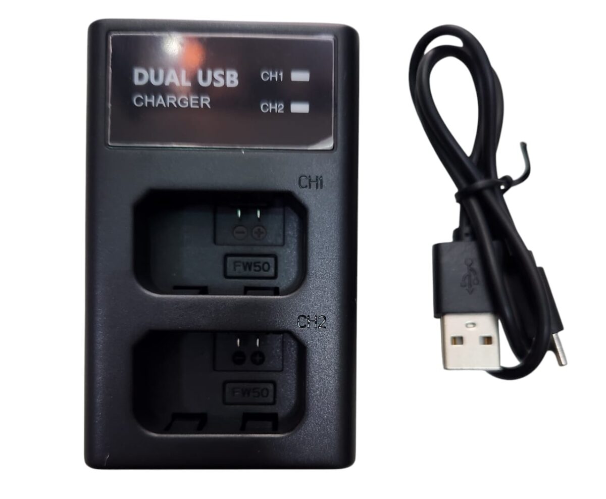 Cargador Doble Usb Para Batería Fujifilm NP-W126