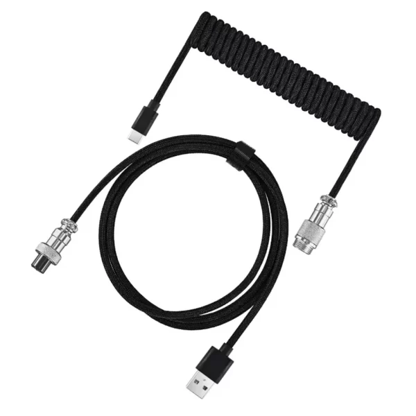 Cable En Espiral Puerto Usb Teclado Mecanico Tipo C