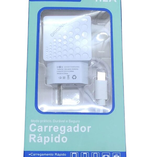 Cargador 220V Tipo C 4.2A con Doble Entrada USB