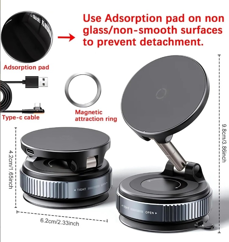 Soporte De Celular Magnético Con Sopapa Para Auto C-02 - Image 8