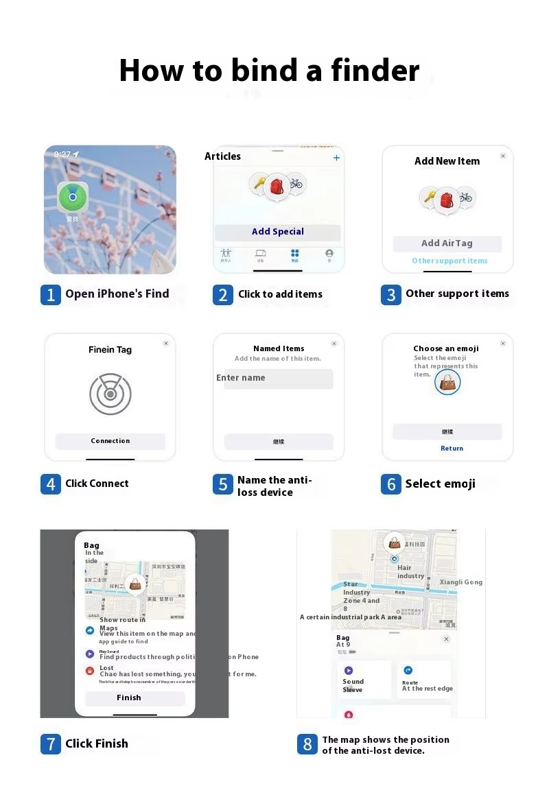 Loshall Tag iOS para Bicicleta Luz Trasera Antirrobo - Image 8