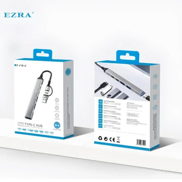 Adaptador Hub 5en2 Usb 3.0 Usb-c Datos De Hasta 5 Gbps Uh18