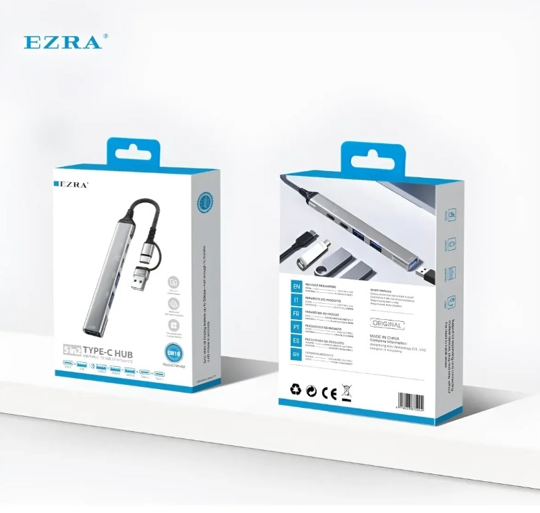 Adaptador Hub 5en2 Usb 3.0 Usb-c Datos De Hasta 5 Gbps Uh18