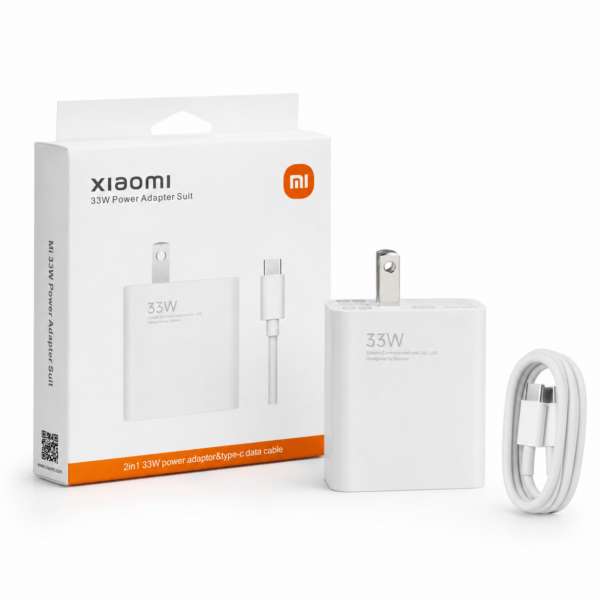 Cargador Xiaomi 33W USB-C con Cable Tipo C Power Adapter Suit