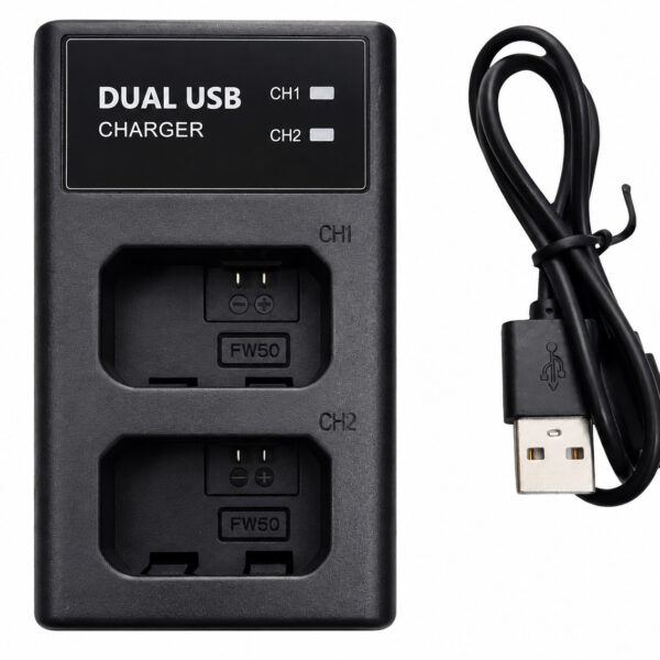 Cargador Doble Usb Para Batería Panasonic Dmw-Blc12