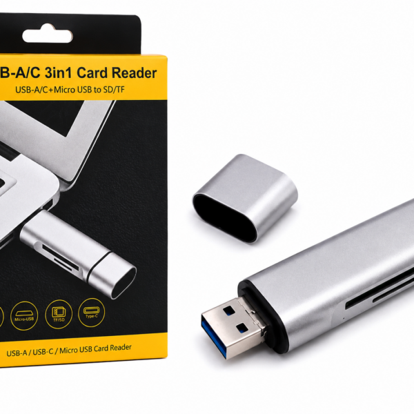 Lector de Memorias 3 en 1 USB Micro USB para SD y Micro SD