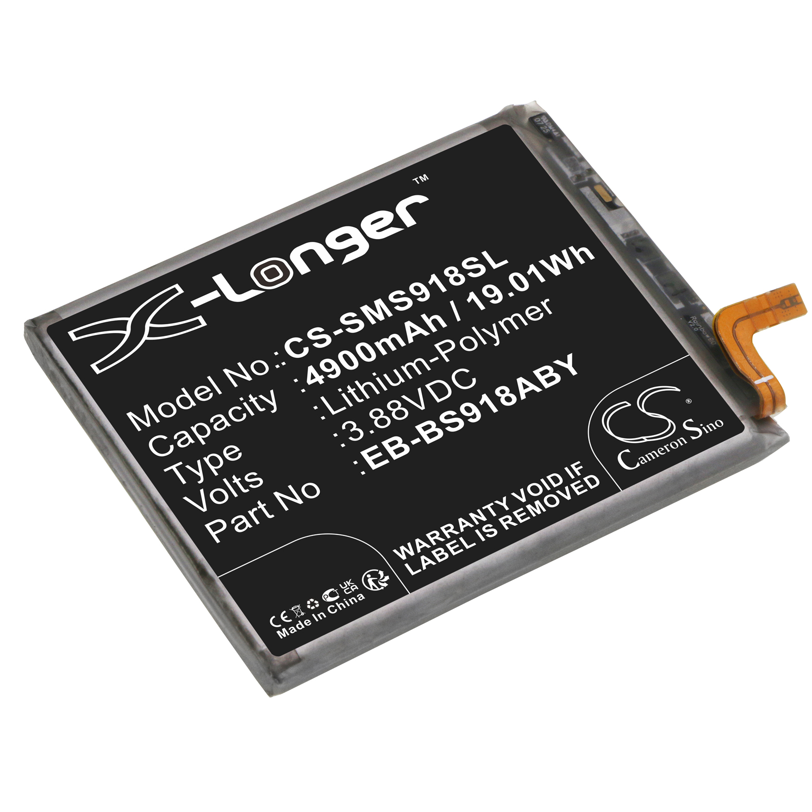 Batería para Samsung Galaxy S23 Ultra EB-BS918ABY