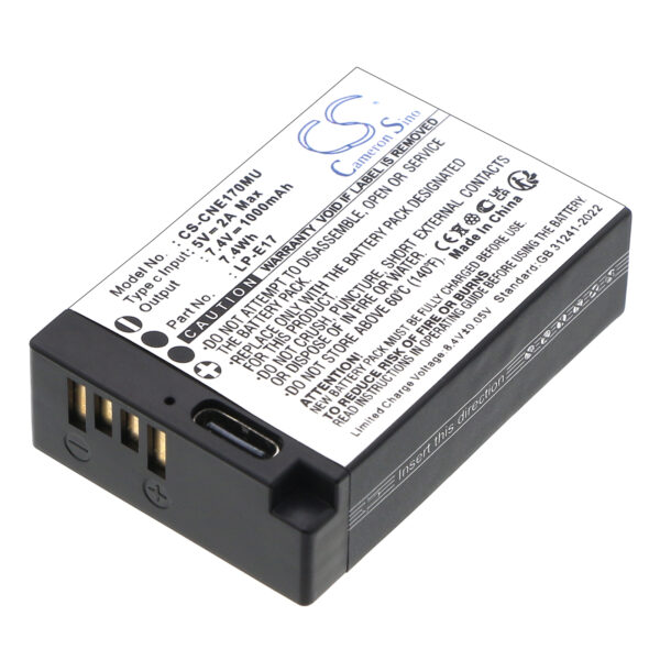 Batería Para Canon Lp-E17 Con Entrada Tipo C